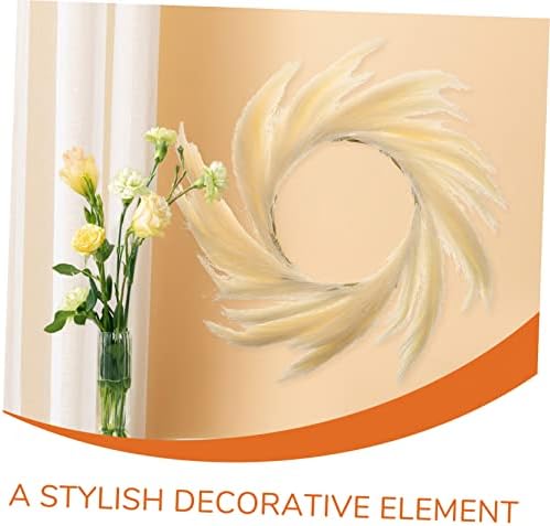 Elegant Artificial Bulrush Wreath for Home Decor