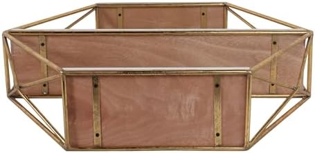 Sagebrook Home Geometric Wall Shelf - 24 Gold