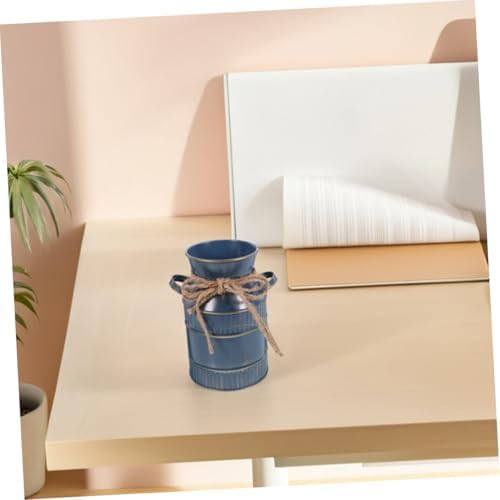 2pcs Vintage Iron Flower Vase Decorative Bucket for Home