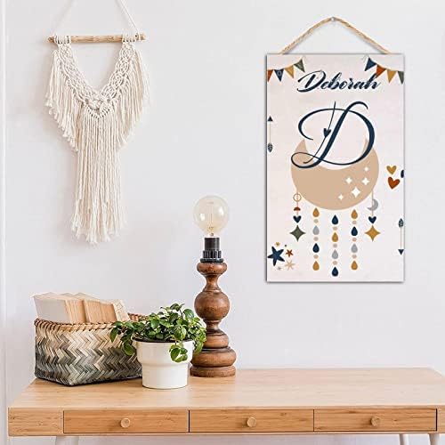 WengBeauty Custom Wood Last Name Sign 12x20 Inch 1