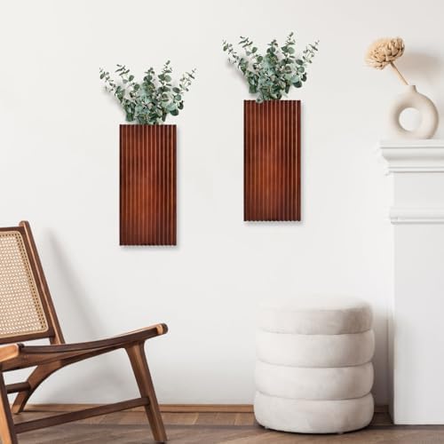 2PCS Wood Wall Planter for Dried Flowers and Plants