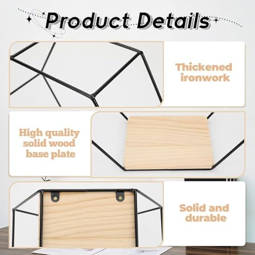 Metal Hexagonal Floating Wall Shelf - Modern Storage Decor