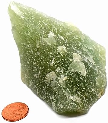 215g Green Prasiolite Rough Stone Natural Quartz Specimen from India