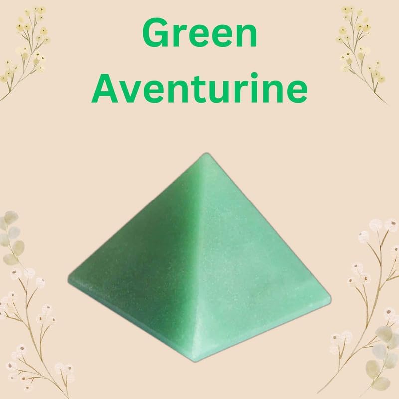 Natural Green Aventurine Pyramid Stone 2 Inches 1 Pcs