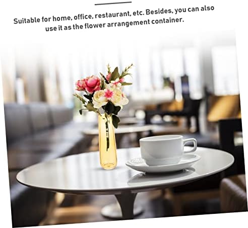 PRETYZOOM 1pc Modern Glass Vase for Home Office Decor