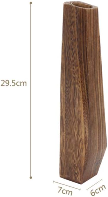 Wakauto Rustic Tall Oblong Wooden Vase