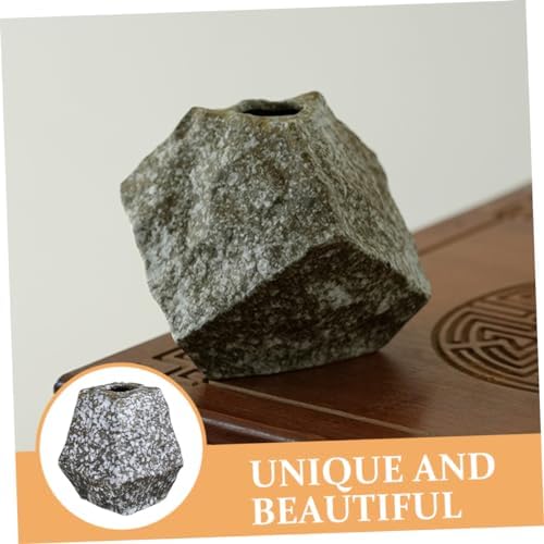 PRETYZOOM Modern Ceramic Flower Vase with Unique Rock Pattern