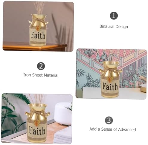 KESYOO Vintage Metal Flower Vase Rustic Decor