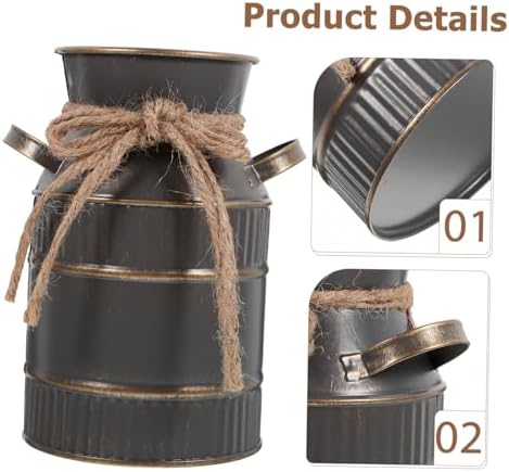 Zerodeko Retro Iron Flower Bucket with Double Handles