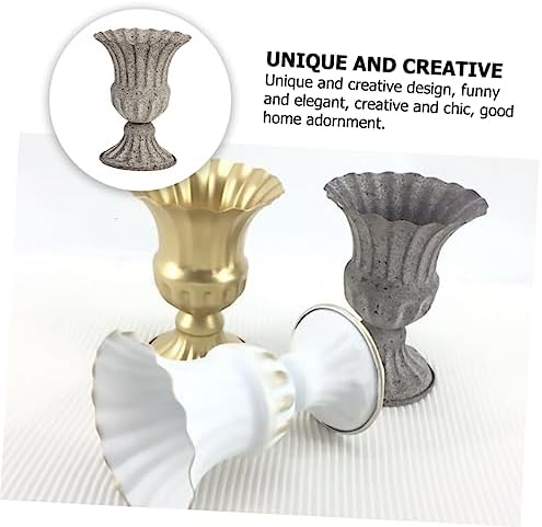 POPETPOP Vintage Wrought Iron Flower Pot for Dried Flowers