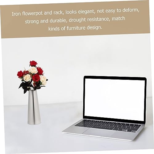 HAKIDZEL Flower Arrangement Stainless Steel Decorative Bow Vase