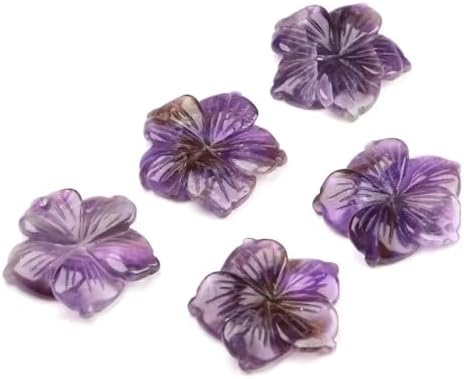 28mm Hand-Carved Peach Blossom Pendant Natural Crystal Gemstone