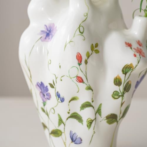 Irregular Heart Shape Ceramic Vase for Vintage Flora