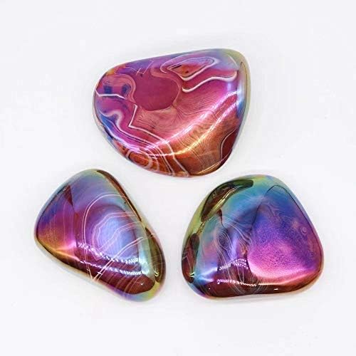 1pc Natural Polished Angel Agate Palm Stone for Reiki and Home Dcor