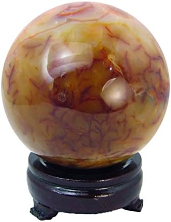 Carnelian Agate Sphere 100mm with Stand