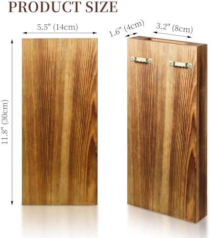 Wood Wall Planter 2 Pack for Artificial Flowers and Decor Modern Wooden Vase for Home Decor