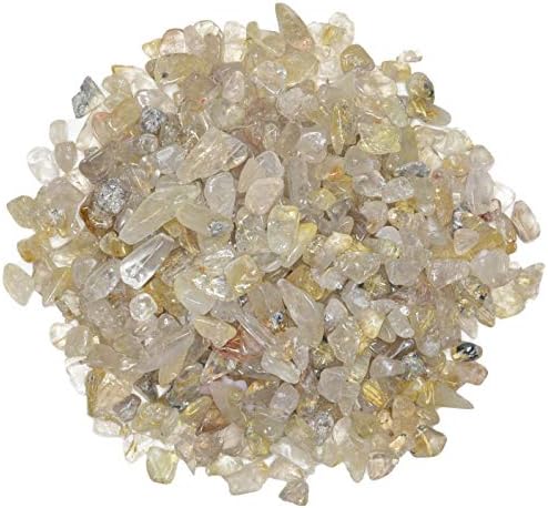 Hypnotic Gems 18 Lbs Polished Rutilated Quartz Rock Chips