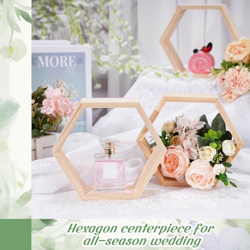 Barydat 12 Pcs 8 Inch Hexagon Shelves Wall Decor