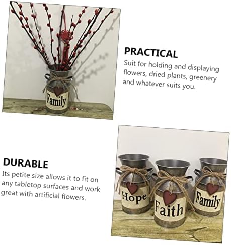 Balacoo Iron Flower Pot Handle Rustic Vintage Vase