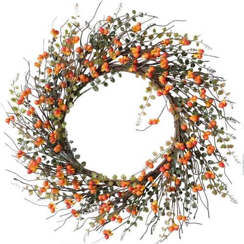20 Inch Berry Vine Wreath for Fall Decor