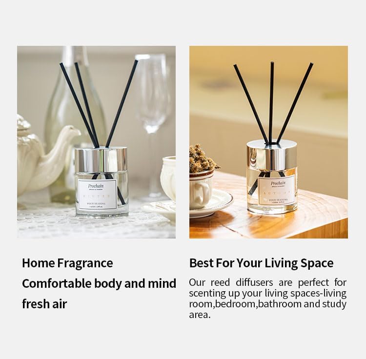 Four Seasons Reed Diffuser Set 34 Fl Oz Scented Diffusers for Home Office Bathroom with Sticks