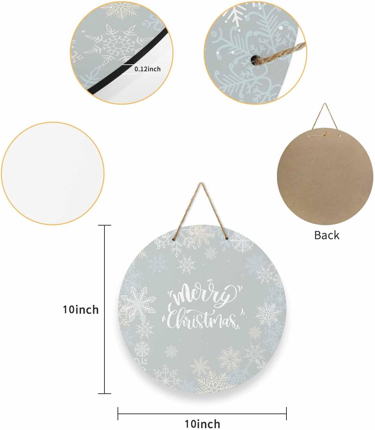 LooPoP Christmas Wreath Welcome Sign Wooden Decor