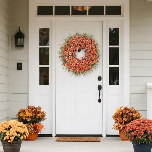 26 Inch Fall Wreath for Front Door Autumn Decor