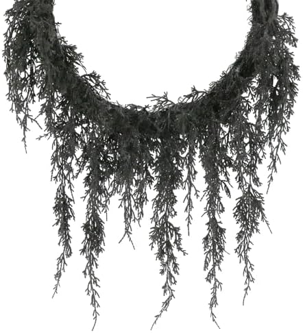 20 Inch Black Cypress Wreath Halloween Decor