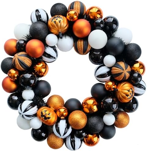 Bibelot 18 Inch Halloween Wreath for Front Door Decor