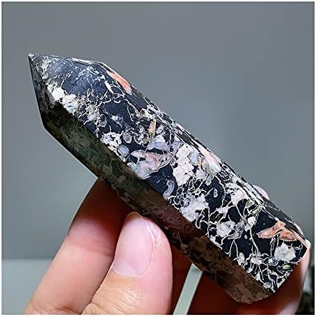 FLOAPA Natural Lotus Stone Crystal Quartz Obelisk Reiki Stone 400-450g