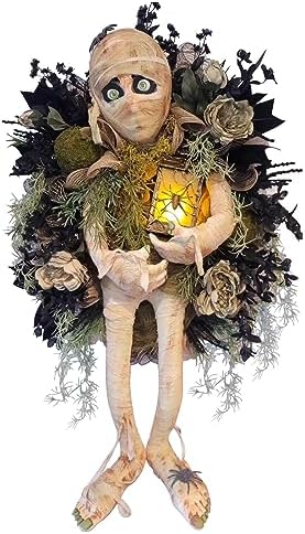 Halloween Mummy Wreath for Front Door