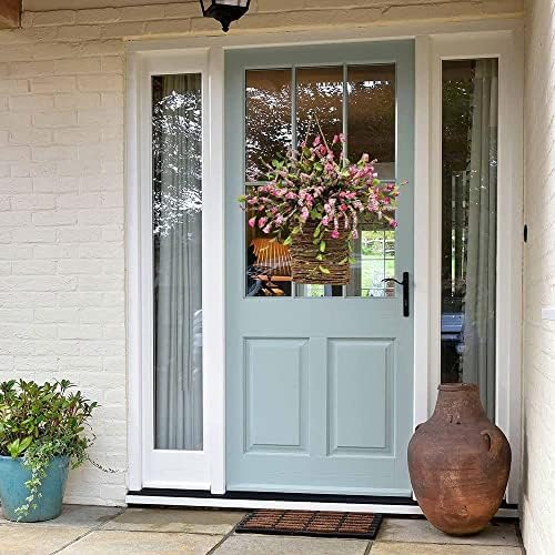 2025 New Basket Wreath Cream Hydrangea Front Door Decor