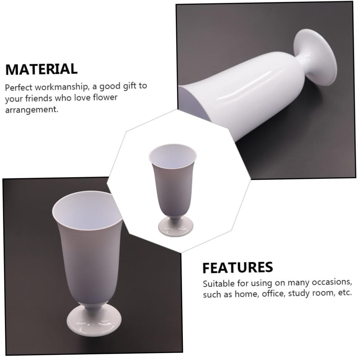 Luxshiny 2 Pcs Floral Arrangement Modern Minimalist Dried Flower Vase for Desktop