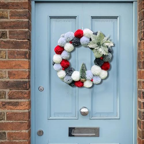 1181 Inch Plush Round Ball Wreath Christmas Decor