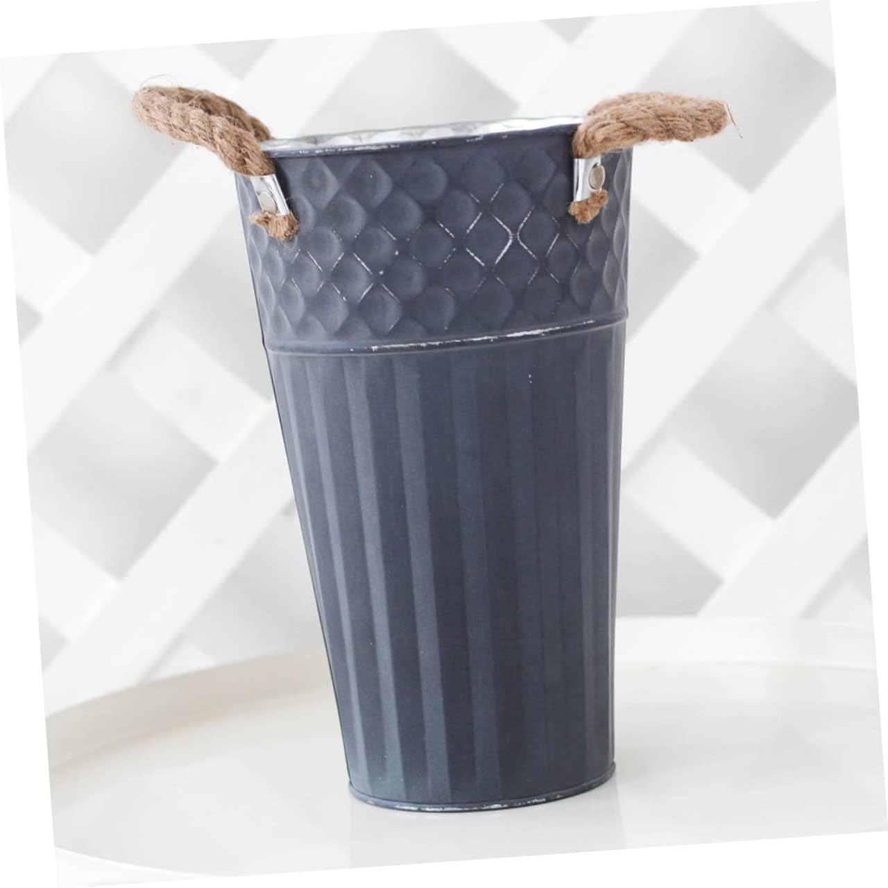 KESYOO Vintage Iron Flower Bucket Planter Vase