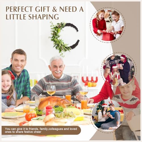 Temfmy Moon Wreath Front Door 14 Inch DIY Craft
