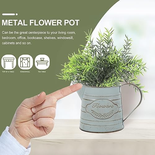 GANAZONO Retro Iron Flower Pot Vintage Decor Vase for Dried Flowers