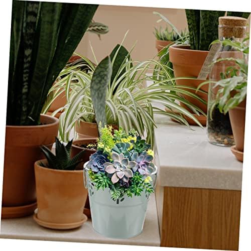 Vintage Galvanized Iron Flower Bucket Planter for weddings and rustic decor