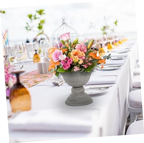 UPKOCH Vintage Metal Flowerpot for Dried Flowers Decorative Vase for Home Decor and Weddings