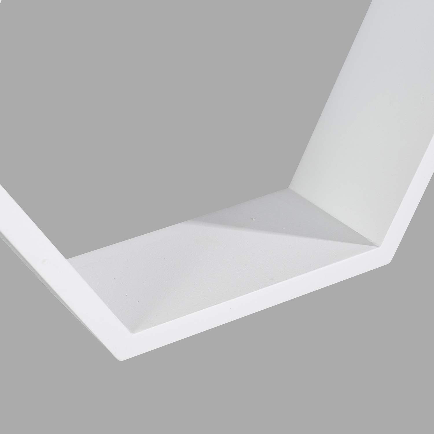 ROSE BLOOM Set of 3 White Wood Hexagon Shelves for Wall Decor