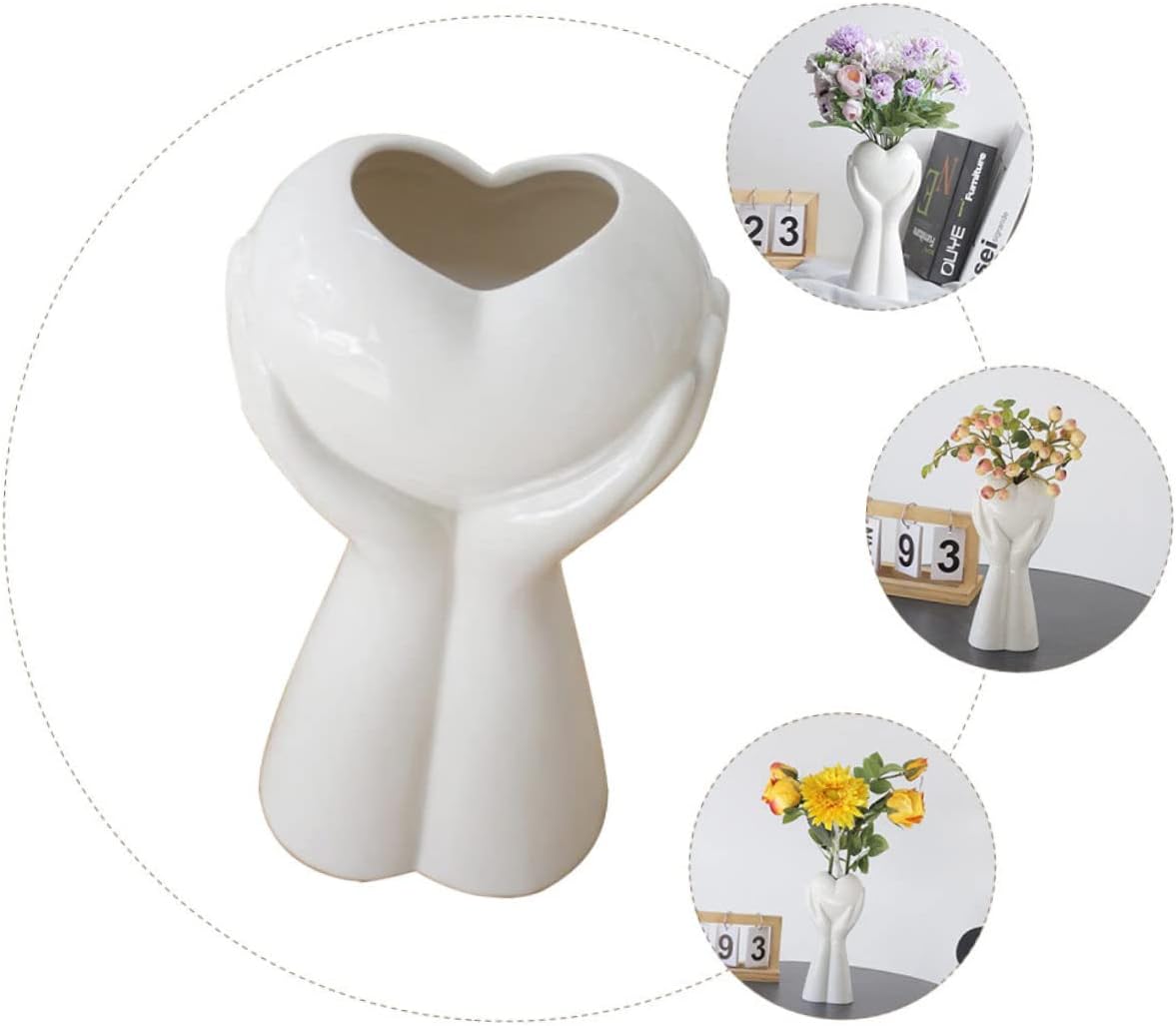 MERRYHAPY Ceramic Vase for Dried Flowers Nordic Style Home Decor