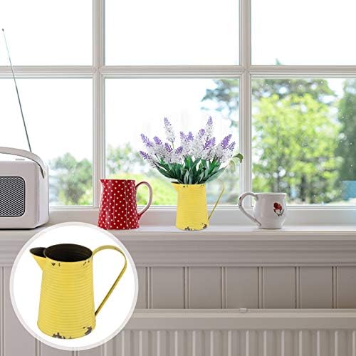 Rustic Antique Flower Pitcher with Handle for Home Decor