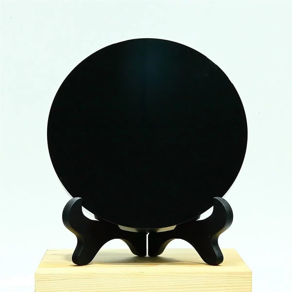 Beautiful Natural Obsidian Mirror Stone Disc for Home and Office Decor