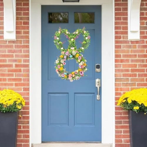 6 Pcs Bunny Wreath Frame for Easter DIY Indoor Outdoor Decor