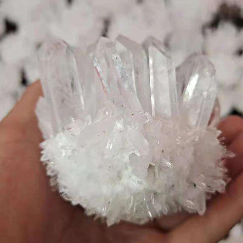 Natural Healing Clear Quartz Rock Cluster Gift for Feng Shui Decor