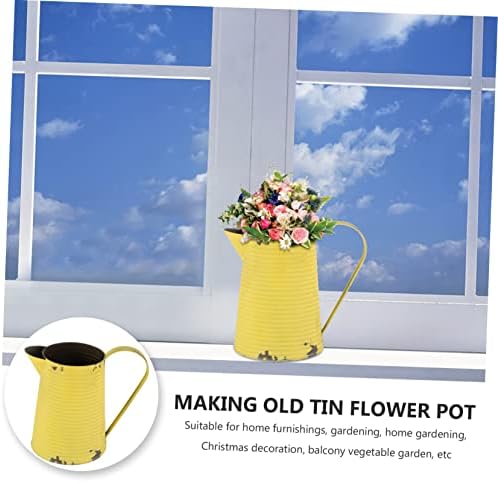 UPKOCH Vintage Iron Flower Vase for Home Decor