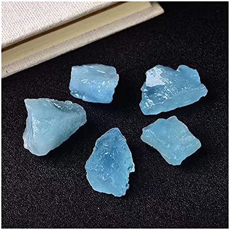 FIDEMM Natural Blue Aquamarine Healing Stones for Home Decor