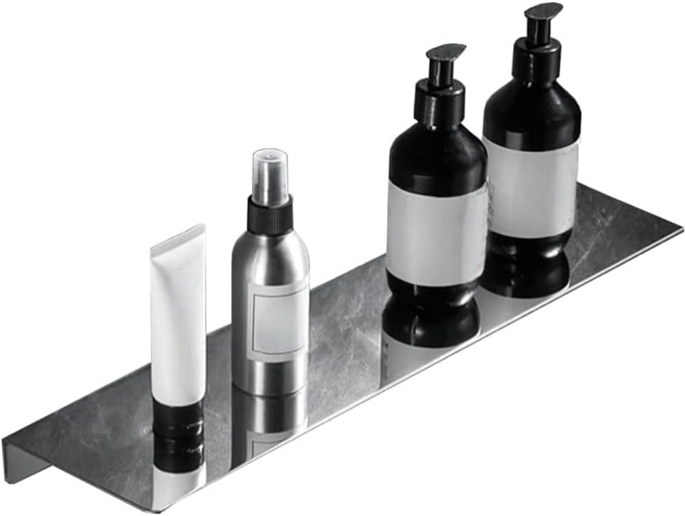 12 Inch Stainless Steel Wall Mounted Floating Shelf with 2 Levels