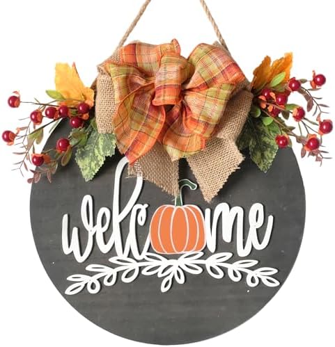 Idyllic Fall Wreath with Burlap Bow and Artificial Berries