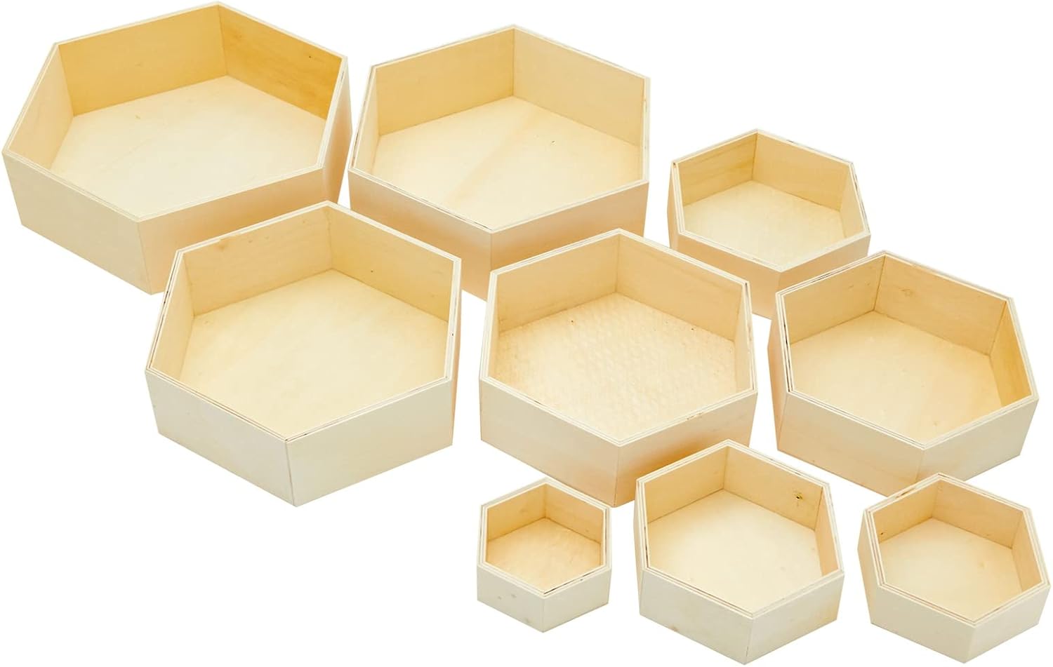 Bright Creations 9 Hexagon Floating Wall Shelves Set